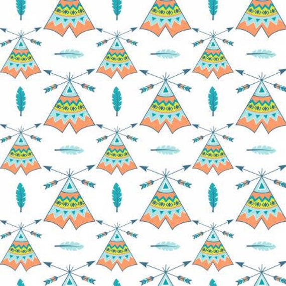 Boho Baby Boy Collection Blue Teepees