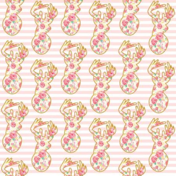 Just Sayin Riley Blake Pink Deer Head