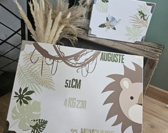Jungle lion theme birth box