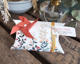 Box of sweets with spring flower motifs