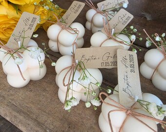 Personalized candles for baptisms, weddings, and birthdays