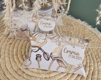 White and rose gold candy box, elegant and refined