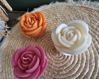 Pink candle - handcrafted scented candle
