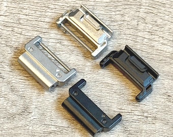 Adaptadores de ajuste rápido para relojes Garmin de 22 mm, conectores de correa de acero inoxidable