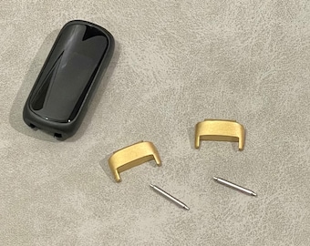 Fitbit Inspire 3 Band Adapters: Stainless Steel Connectors with 12mm Pins