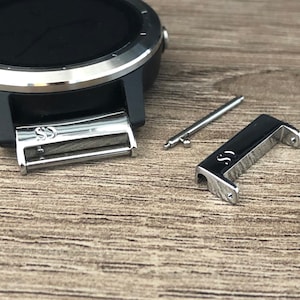 Galaxy Watch Active 40mm Silver Connector Set: 20mm to 18mm Bracelet Adapter