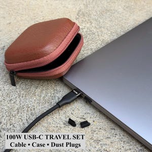6ft USB-C Braided Fast Charging Cable Travel Kit with Case & Dust Plugs
