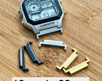 Adaptrar för Casio AE 1200WH klockarmband, rostfritt stål 18 mm till 22 mm konverterare