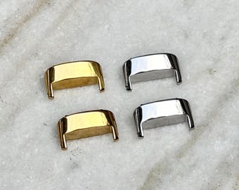 Fitbit Inspire 3 Band Adapters DIY Strap Connectors with 12mm Pins, Gold, Silver
