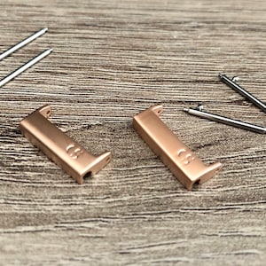 Rose Gold Galaxy Watch 42mm Connector Set: 18mm Band Adapters