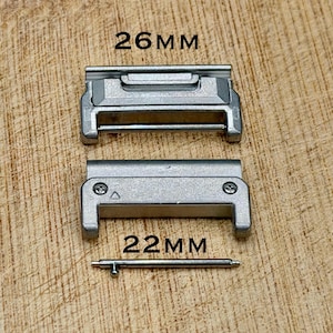 26mm Quick Fit Garmin Watch Connectors Adapters Stainless Steel, 22mm Pin
