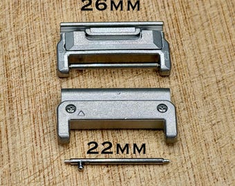 26mm Quick Fit Garmin Watch Connectors Adapters Stainless Steel, 22mm Pin