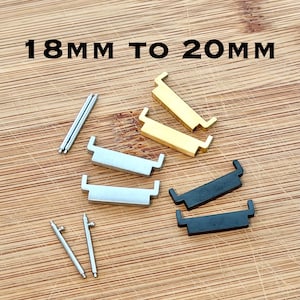 18 mm till 20 mm klockarmbandsadapter för Casio F91W-1, rostfritt stål