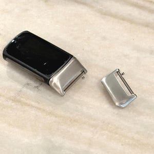Fitbit Charge 6 Anschlüsse Silber Edelstahl Adapter, DIY Band Armband Armband