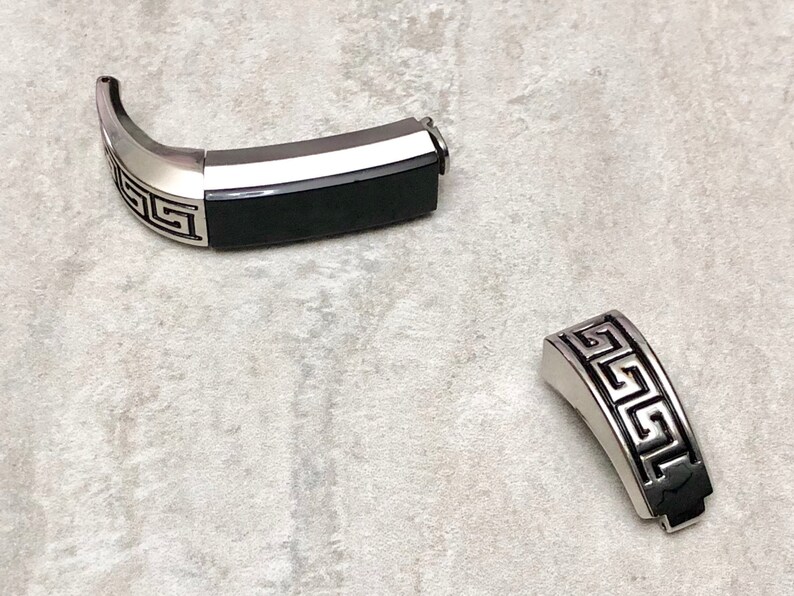 Set 2 Pcs Connectors for Fitbit Alta HR Shiny Silver Replacement Attachment Parts for Fitbit Alta HR Band DIY Fitbit Alta Bracelet Supply