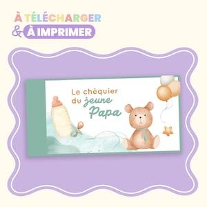 Chéquier du Jeune Papa | Téléchargement immédiat, à imprimer vous-même