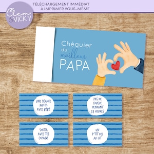 Chéquier du meilleur Papa | Téléchargement immédiat, à imprimer vous-même