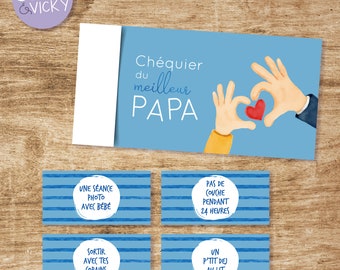 Chéquier du meilleur Papa | Téléchargement immédiat, à imprimer vous-même