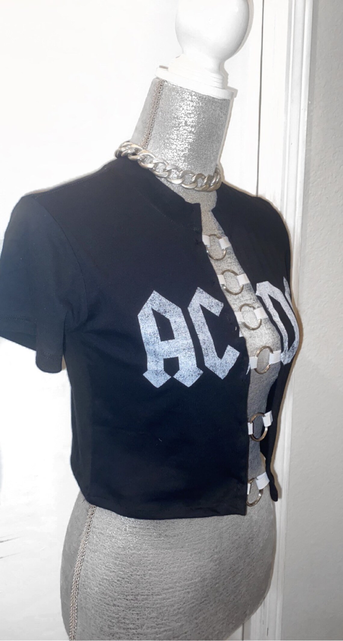 cropped acdc shirt