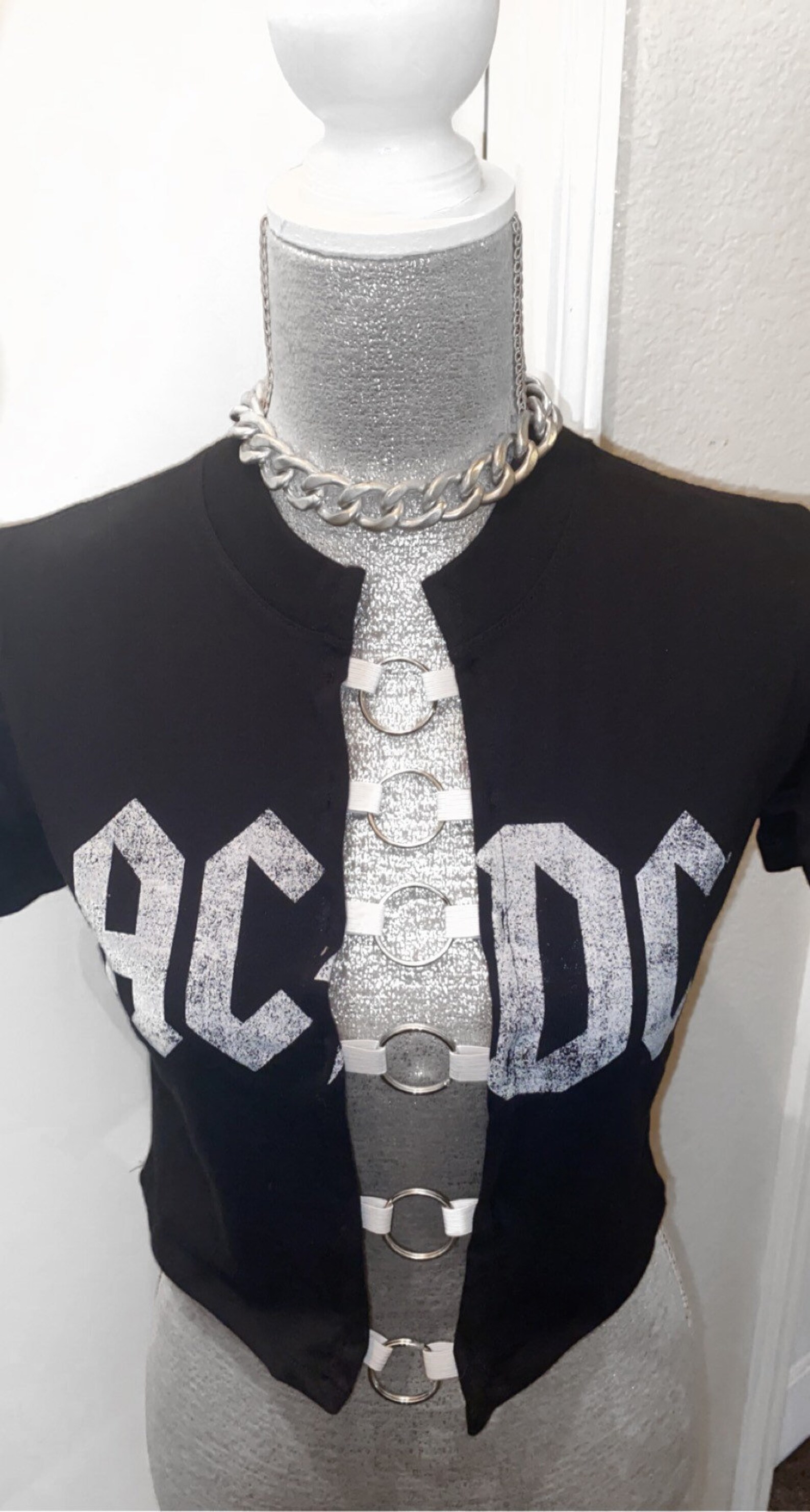cropped acdc shirt