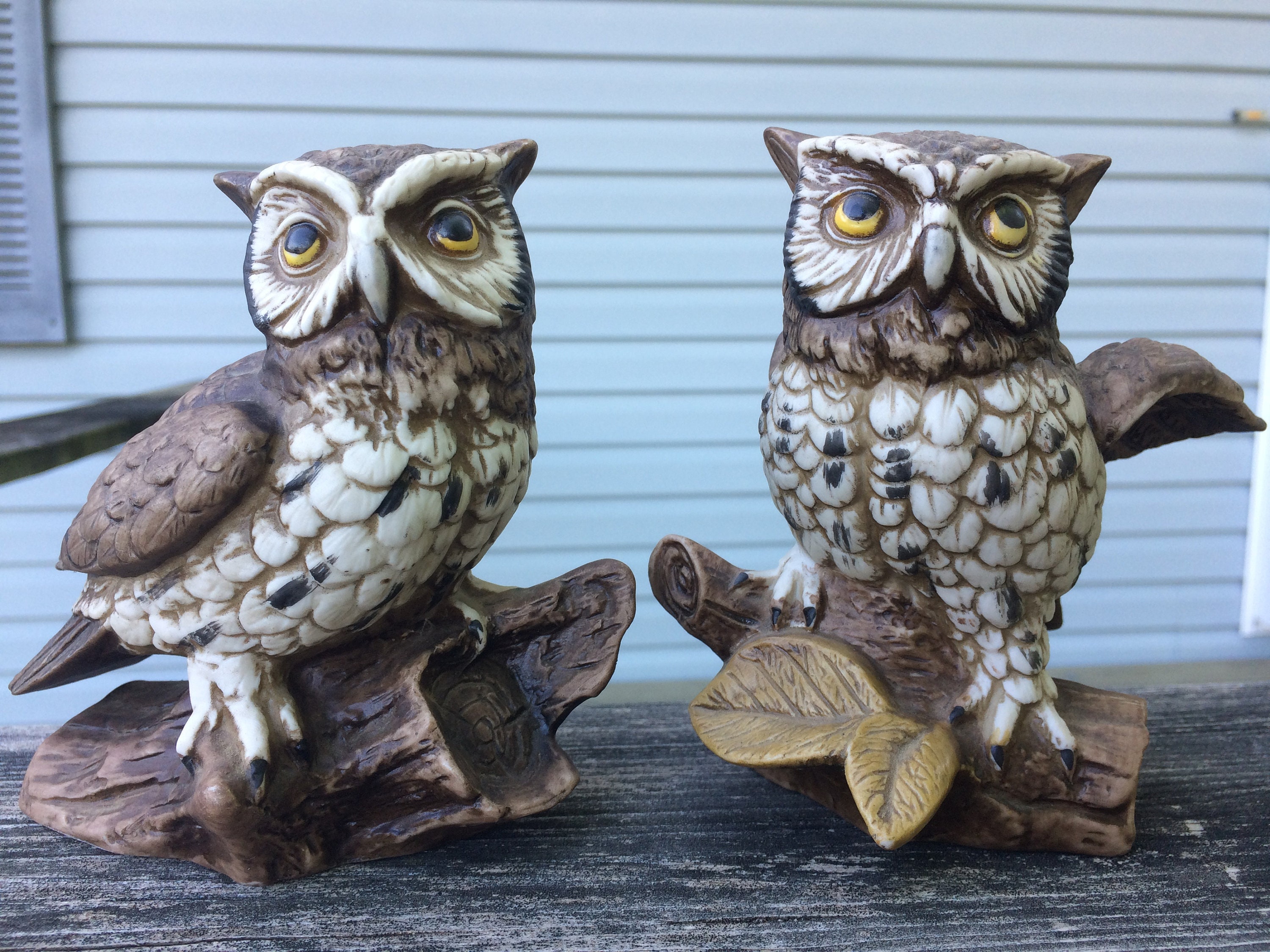 Homco Owl Pair