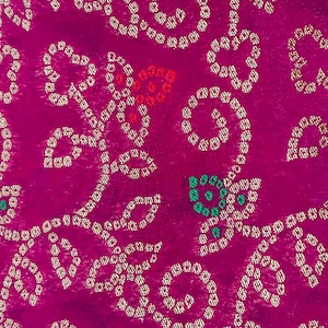 Tela de seda brocada tejida rosa - Textil decorativo - Tela de seda brocada sari india - Venta por talla - Seda bandhini rosa