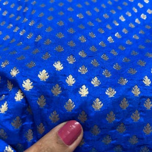 Celestial Blue/Gold JV-1643/4 Silk Brocade