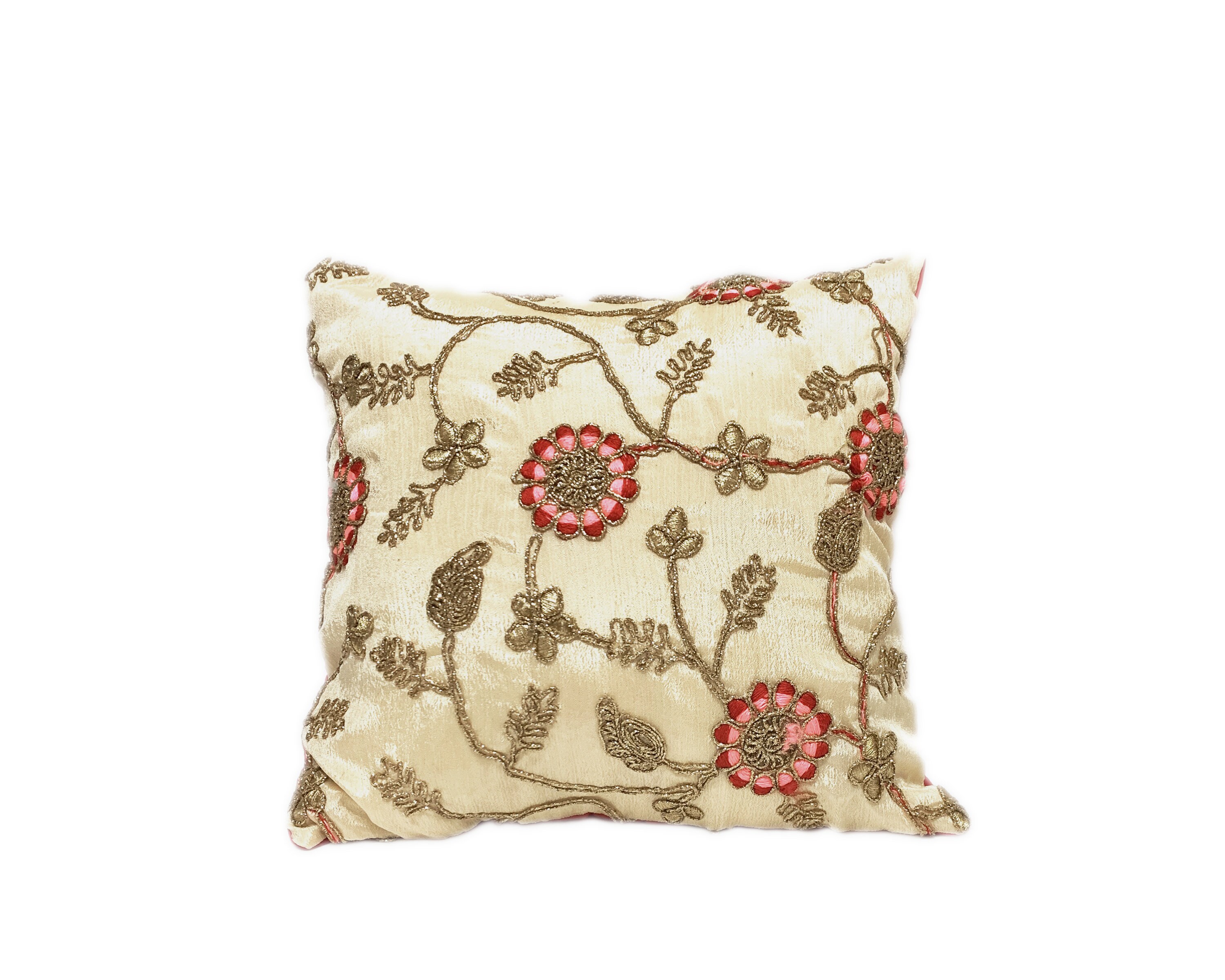 Golden Embroidered Accent Pillow Cover Throw Pillow Pin Etsy