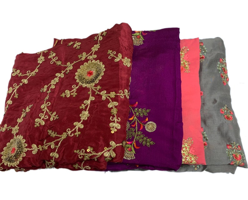 Heavy Embroidered Indian Silks Indian Silk Fabrics Sale by Etsy