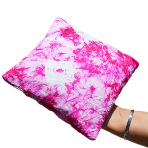 Tie & Dye Silk Accent Pillow Cover | Throw Pillow | Pin Cushion | Ring Pillow |  Decorative  Handmade Silk Cushion Cover - Mini - 8” x  8”