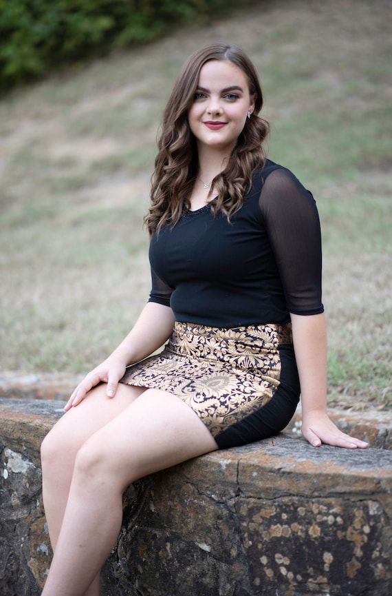 Gold brocade top skirt indian
