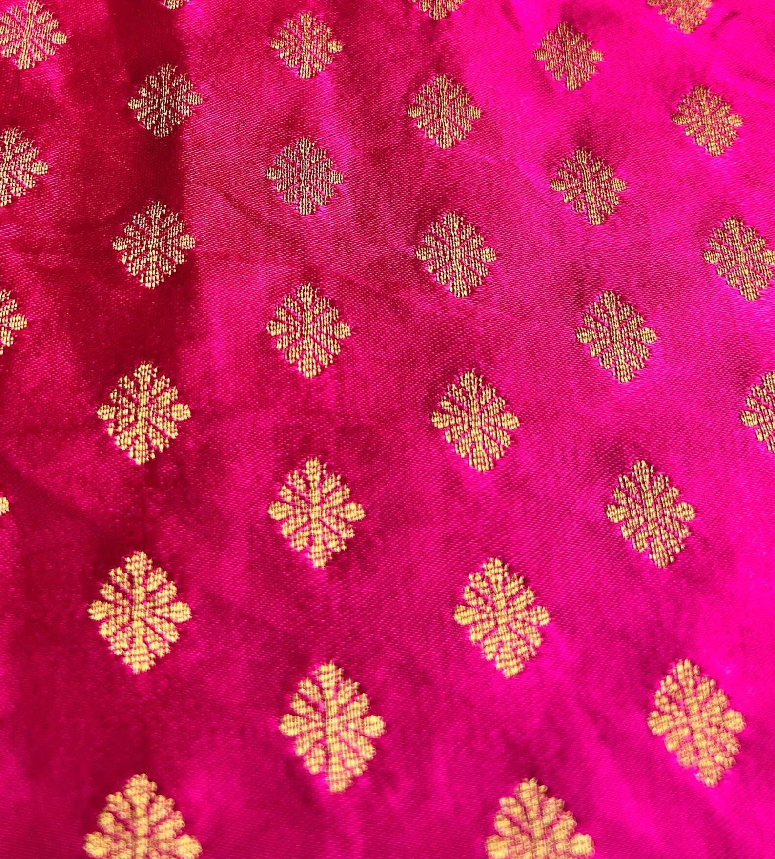 Pink Brocade Banarsi Silk Kurta Set