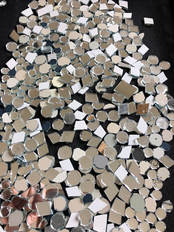 Glass Mirror Mosaics Tiles Assorted Handcut Shapes Mirrors - Small Mirrored Mosaic Tiles Glass Mirror Mosaics Tiles Assorted Handcut Shapes Mirrors - Small Mirrored Mosaic Tiles