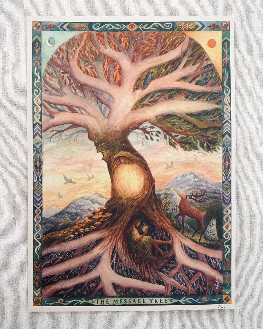 Message Tag Tree The Message Tree - LIMITED EDITION A3 Print - With Ebook - Etsy