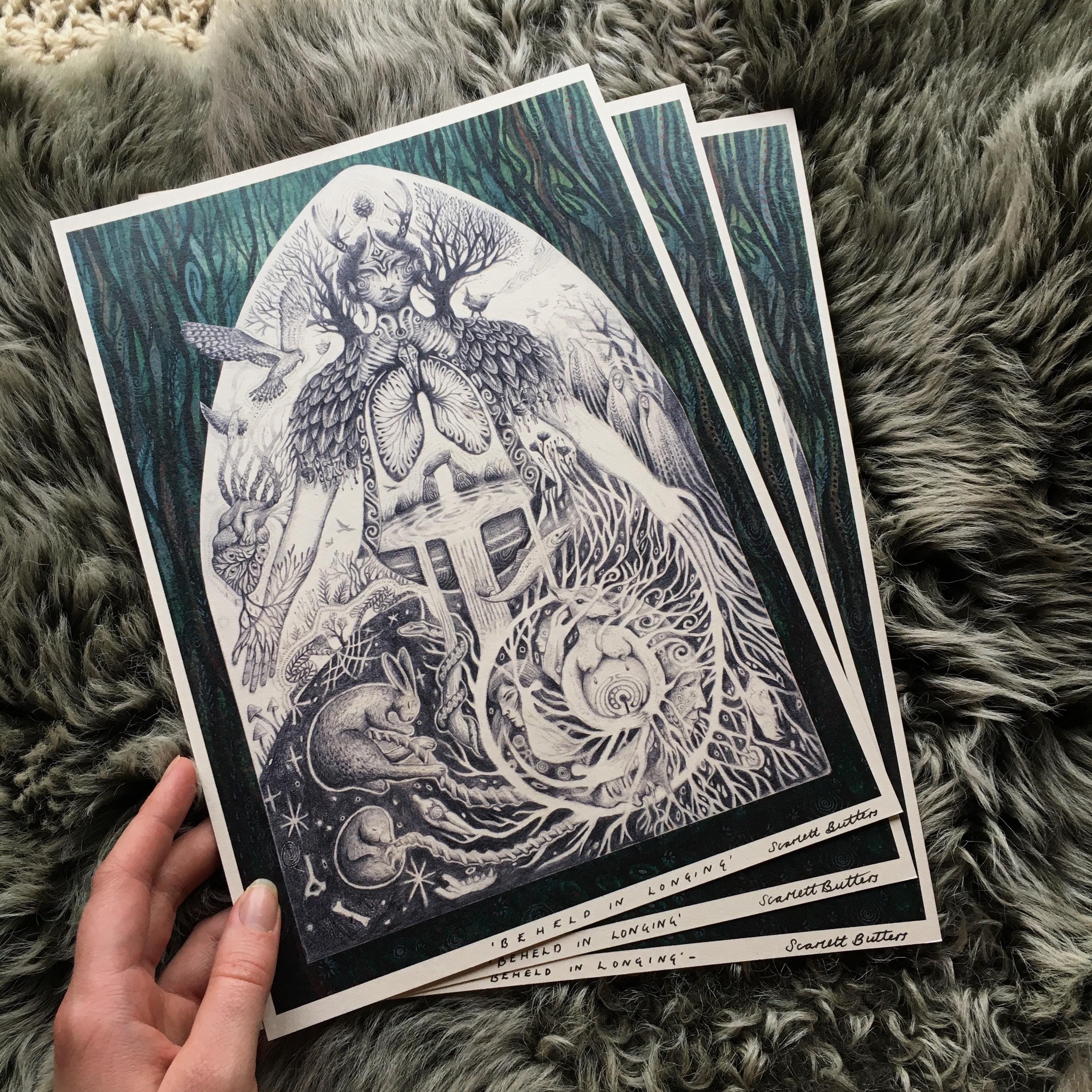 Beheld in Longing - A4 Print. Drawing. Illustration - Etsy