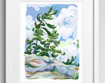Windswept White Pine Giclée Print, Ontario Landscape Art