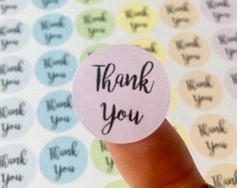 Thank You Stickers, Circular stickers, Packaging Labels, Pastel Labels, Business Branding, Envelope Stickers, Postal Labels, Business Labels