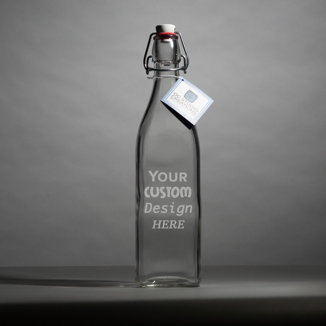 Custom Etched Water Bottle Engraved Swing Top Bottle Etsy