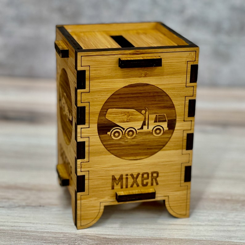 Truck Piggy Bank Wooden Coin Bank Personalized Piggy Bank - Etsy