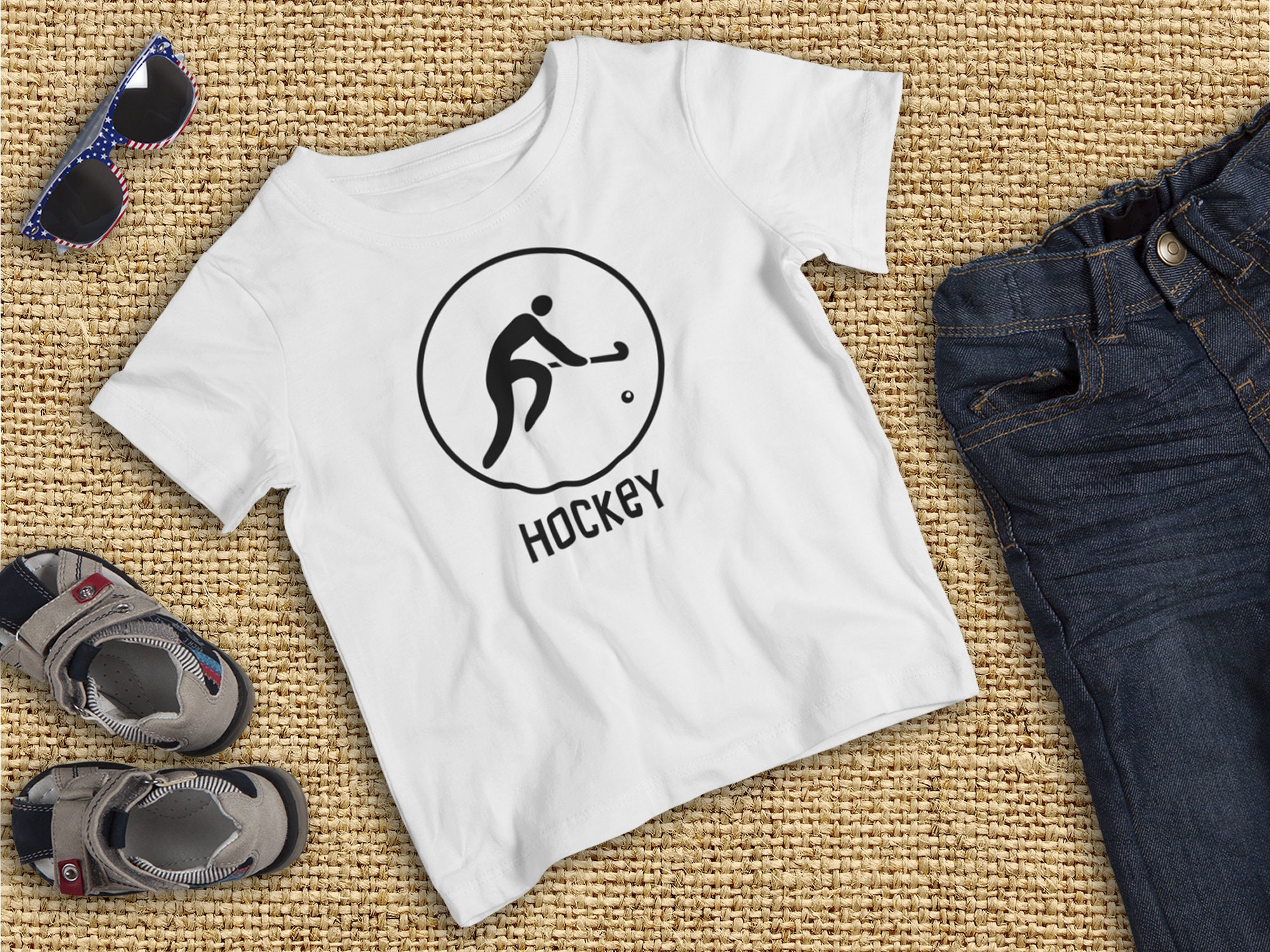 Toddler Hockey Shirt Boys Sports Themed Tshirt Childrens Etsy UK