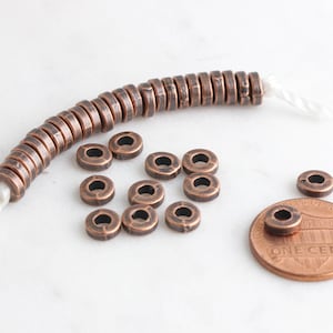 50pcs copper-tone 3 in 1 spacer beads h2900 50pcs copper-tone 3 in 1 spacer beads h2900