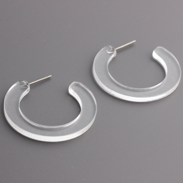 Plastic Hoop Earrings Etsy