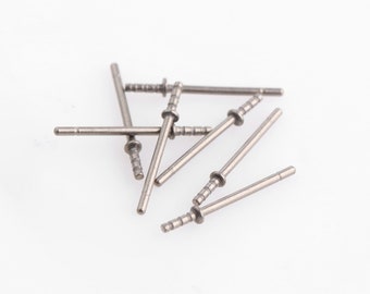 20 Stück hypoallergene Titanstahl Creolen mit silberfarbenen Ohrsteckern, 12 mm x 0.6 mm, EAR078-13-MSS