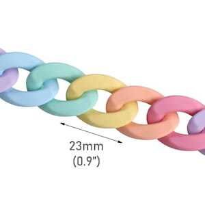 以下が含まれることがあります： 直径23mm（0.9インチ）のリンクを持つ、虹色のプラスチックチェーンです。