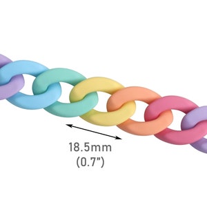 Medium Plastic Chain 6 mm thick, 1 3/8