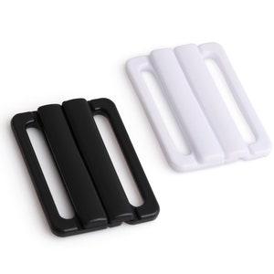 4 Large Plastic Front Closures, Fits 1-5/16" Inch (34mm), For Swimsuits, Bikini Tops and Bra Hardware, Sewing Notions, Choose Black or White