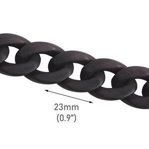 May include: Black chain link with a 0.9 inch (23 mm) width.