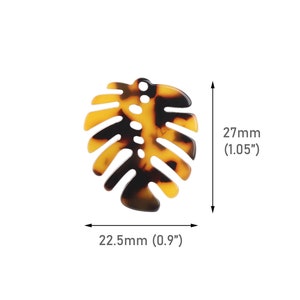 May include: A brown and yellow plastic leaf-shaped hair clip with a hole in the top. The clip is 27 mm (1.05 inches) tall and 22.5 mm (0.9 inches) wide.