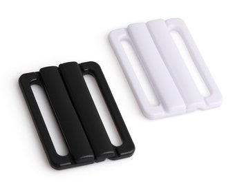 4 Large Plastic Front Closures, Fits 1-5/16" Inch (34mm), For Swimsuits, Bikini Tops and Bra Hardware, Sewing Notions, Choose Black or White