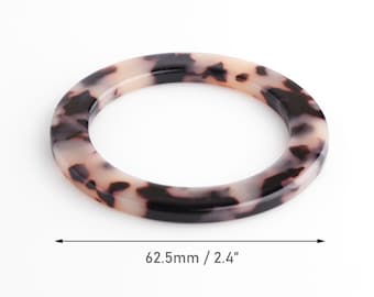 1 Blonde Tortoise Ring, 4mm Thick, Swimsuit Rings, Purse Strap Ring, Bikini Connectors, Extra Large Circle Rings, 2 Inch Rings, RG069-62-WT